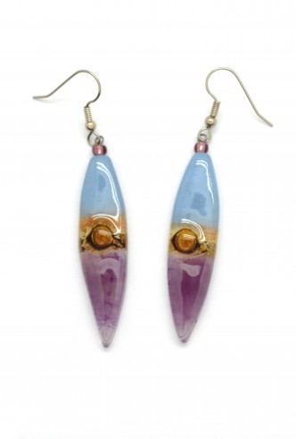 Long Almond Glass Earrings Long Almond Glass Earrings